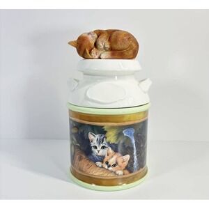 The Bradford Exchange Premier Edition 2017 Cozy Kitten Canister by Jurgen Scholz